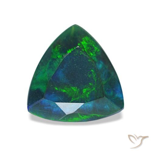 0.68ct マルチカラー ブラックオパール, トリリアント, オペーク