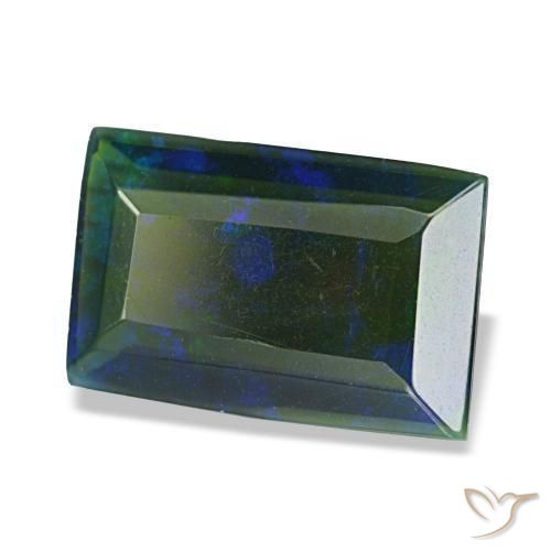 1.49カラットの天然マルチカラーブラックオパール（10.3×6.8 mm・バゲット）