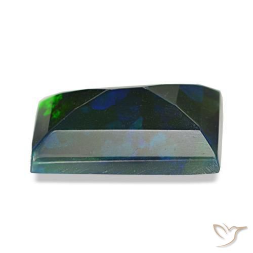1.49カラットの天然マルチカラーブラックオパール（10.3×6.8 mm・バゲット）