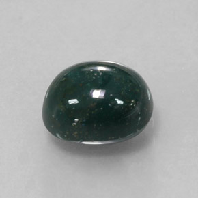 1.90カラットの天然斑点のある緑ブラッドストーン（8.3x6.8 mm・オーバルカット）