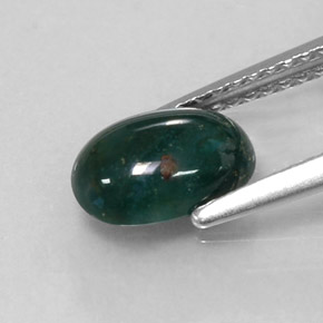 1.22カラットの天然斑点のある緑ブラッドストーン（8.6×6.1 mm・オーバルカット）