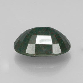 13.32カラットの天然斑点のある緑ブラッドストーン（18.8×13.1 mm・オーバルカット）