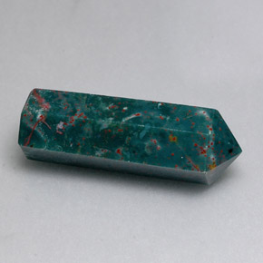 17.46カラットの天然グリーンの斑点ブラッドストーン、ファンシー、オペーク