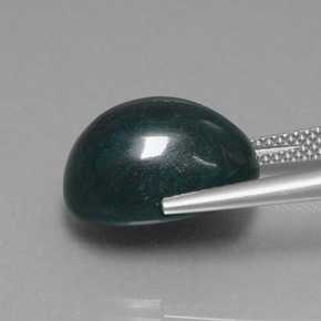 10.39カラットの天然グリーンの斑点ブラッドストーン、オーバルカット、オペーク