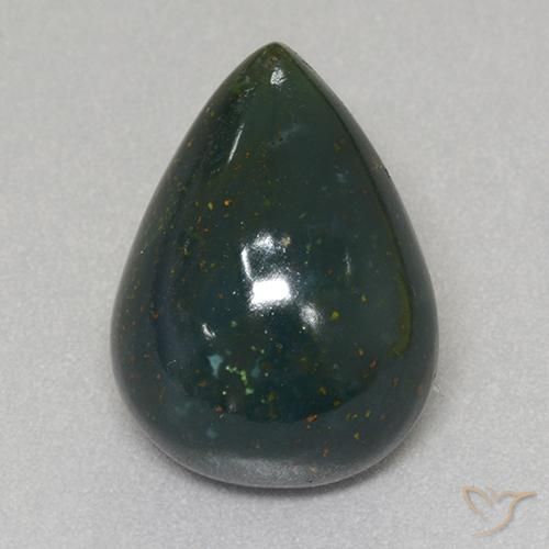 12.50ct 天然 マルチカラー ブラッドストーン, 洋梨の形, オペーク