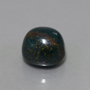 10.68カラットの天然斑点のある緑ブラッドストーン（12.8×11.6 mm・オーバルカット）