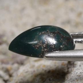 1.79カラットの天然グリーンブラッドストーン（10×7 mm・洋梨の形）