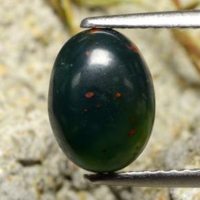 1.80カラットの天然斑点のある緑ブラッドストーン（9.3×7 mm・オーバルカット）