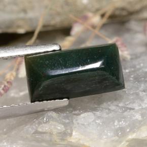 1.65カラットの天然斑点のある緑ブラッドストーン（10.2×5.3 mm・バゲット）