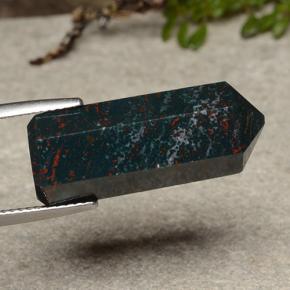 18.06カラットの天然マルチカラーブラッドストーン（24.3×10 mm・ファンシーシェイプ）