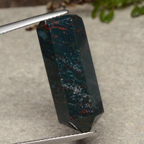 18.06カラットの天然マルチカラーブラッドストーン（24.3×10 mm・ファンシーシェイプ）