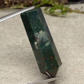 19.56カラットの天然マルチカラーブラッドストーン（29.2×9.6 mm・ファンシーシェイプ）