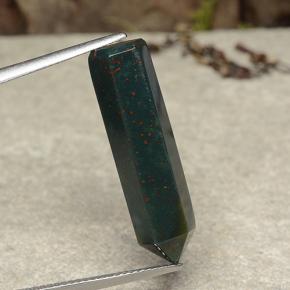 12.96カラットの天然マルチカラーブラッドストーン（27.4×7.8 mm・ファンシーシェイプ）
