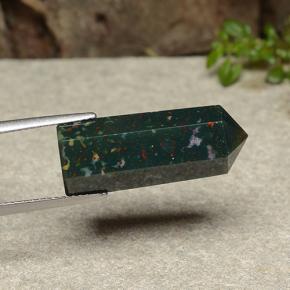 15.50カラットの天然マルチカラーブラッドストーン、ファンシーシェイプ、オペーク