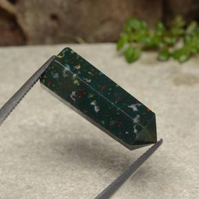 15.50カラットの天然マルチカラーブラッドストーン、ファンシーシェイプ、オペーク