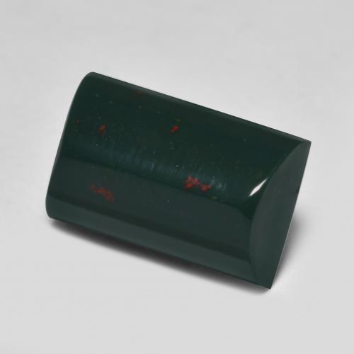 4.00カラットの天然ディープグリーンブラッドストーン、バゲット、オペーク