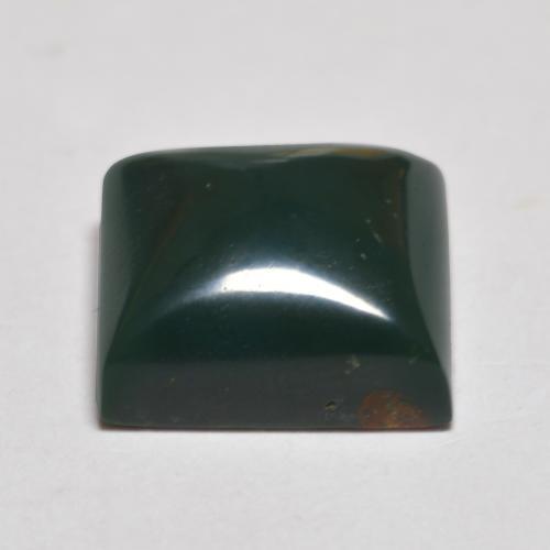 4.41カラットの天然ディープグリーンブラッドストーン（9.8×9.7 mm・四角）