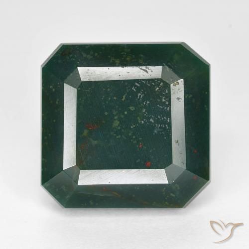 13.27ct 天然 マルチカラー ブラッドストーン, エメラルドカット, オペーク
