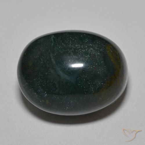 25.67ct 天然 マルチカラー ブラッドストーン, 楕円形, オペーク