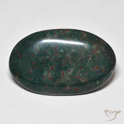 18.31ct 天然 マルチカラー ブラッドストーン, 楕円形, オペーク