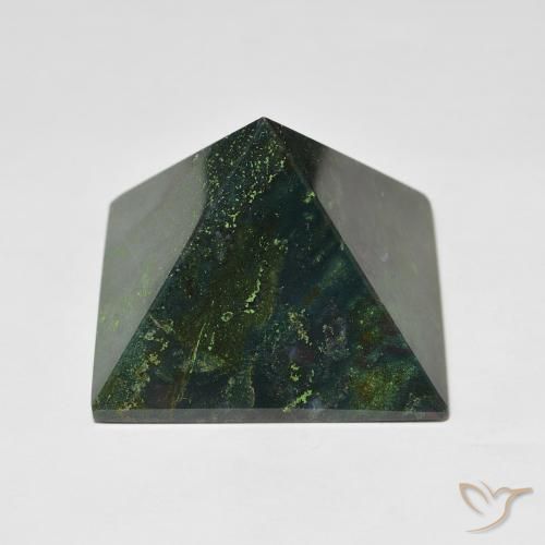 109.05ct 天然 ディープグリーン ブラッドストーン, 四角形, オペーク