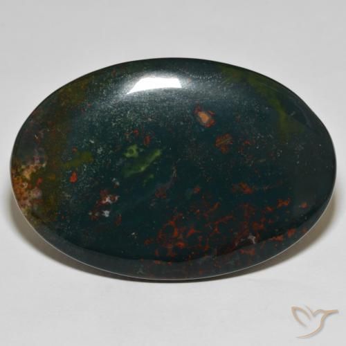 70.16ct 天然 ダークグリーン ブラッドストーン, 楕円形, オペーク