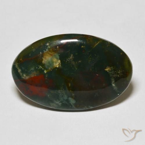 17.22ct 天然 マルチカラー ブラッドストーン, 楕円形, オペーク