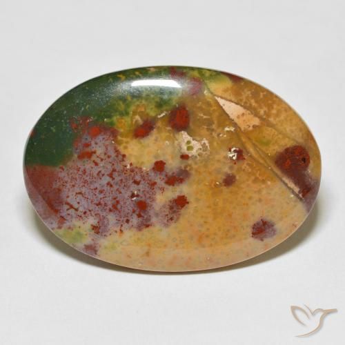 40.37ct 天然 マルチカラー ブラッドストーン, 楕円形, オペーク