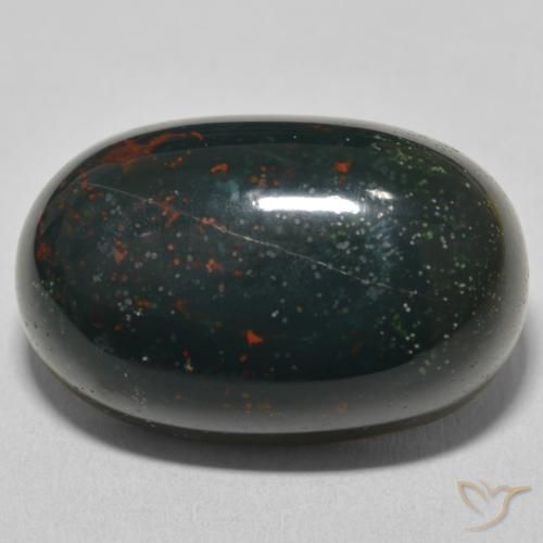 39.29ct 天然 フォレストグリーン ブラッドストーン, 楕円形, オペーク