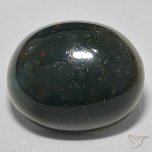 32.86ct 天然 フォレストグリーン ブラッドストーン, 楕円形, オペーク