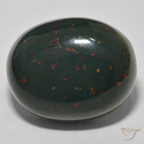 31.63ct 天然 マルチカラーグリーン ブラッドストーン, 楕円形, オペーク