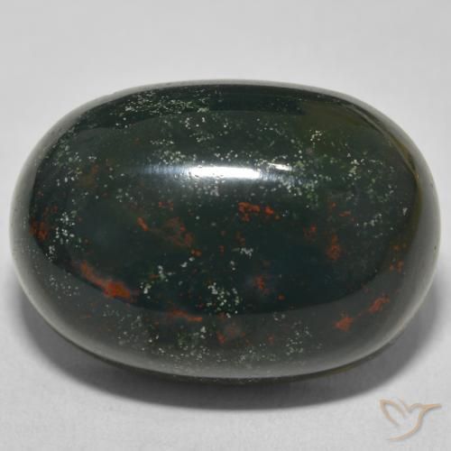 30.81ct 天然 マルチカラーグリーン ブラッドストーン, 楕円形, オペーク
