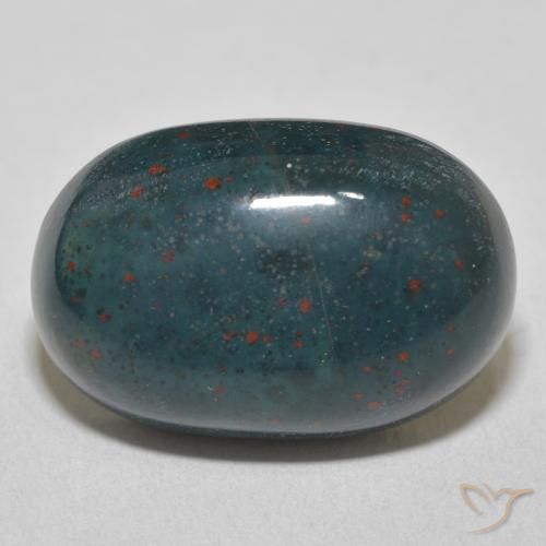 20.93ct 天然 マルチカラーグリーン ブラッドストーン, 楕円形, オペーク