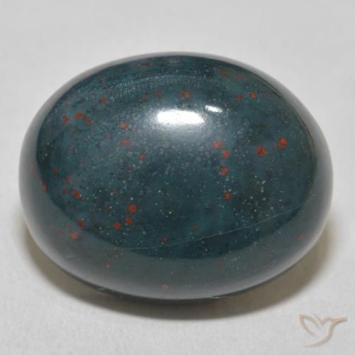 20.63ct 天然 マルチカラーグリーン ブラッドストーン, 楕円形, オペーク