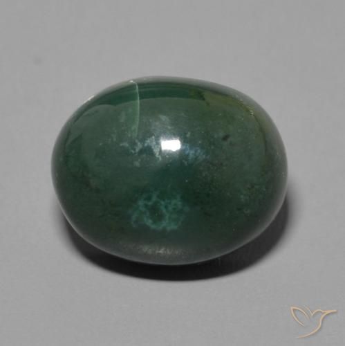 6.71ct 天然 アーシーグリーン ブラッドストーン, 楕円形, オペーク