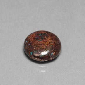 4.97カラットの天然マルチカラーボルダーオパール（12.00 mm・ラウンドカット）