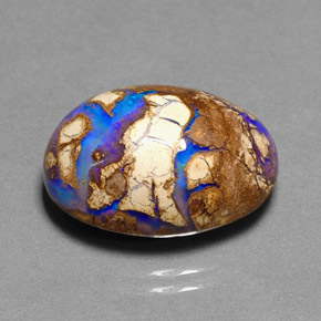 11.68カラットの天然マルチカラーボルダーオパール（18.3×13.3 mm・オーバルカット）