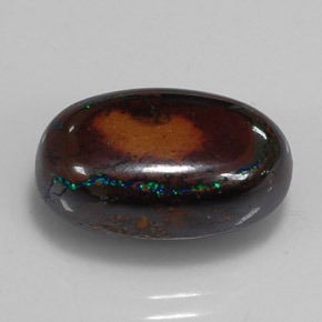 9.49カラットの天然マルチカラーボルダーオパール（16×10.3 mm・オーバルカット）