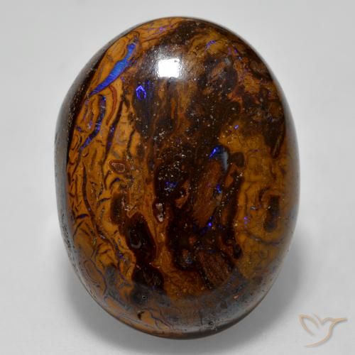 22.67ct 天然 マルチカラー ボルダーオパール, 楕円形, オペーク