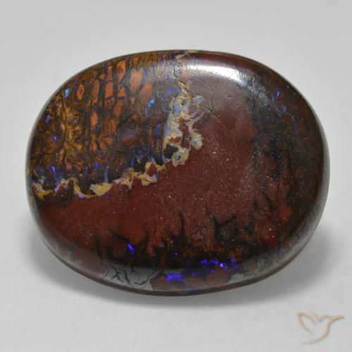 22.54ct 天然 マルチカラー ボルダーオパール, 楕円形, オペーク