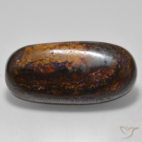 21.32ct 天然 マルチカラー ボルダーオパール, 楕円形, オペーク