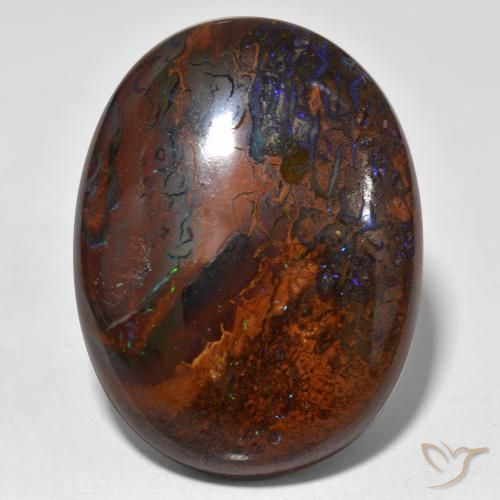 42.73ct 天然 マルチカラー ボルダーオパール, 楕円形, オペーク