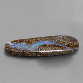 4.80カラットの天然マルチカラーボルダーオパール（25.8×8 mm・ファンシーシェイプ）