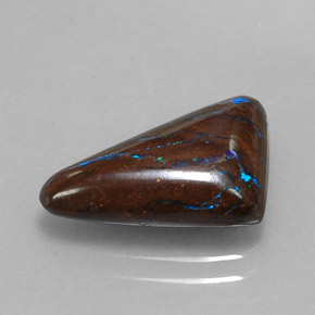 5.10カラットの天然マルチカラーボルダーオパール（16.5×10 mm・ファンシーシェイプ）