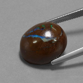 14.85カラットの天然マルチカラーボルダーオパール（15.9×15 mm・ファンシーシェイプ）