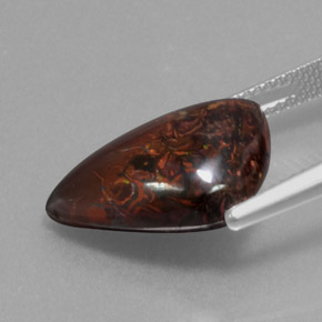 9.92カラットの天然マルチカラーボルダーオパール、ファンシーシェイプ、オペーク