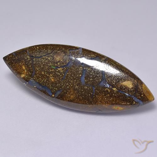 18.28ct 天然 マルチカラー ボルダーオパール, マーキーズ, オペーク