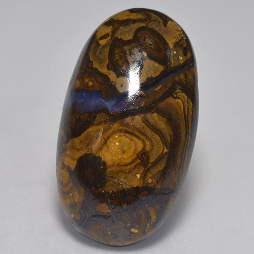11.31カラットの天然マルチカラーボルダーオパール（20.7×11.7 mm・オーバルカット）