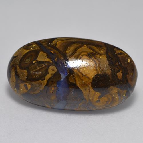 11.31カラットの天然マルチカラーボルダーオパール（20.7×11.7 mm・オーバルカット）