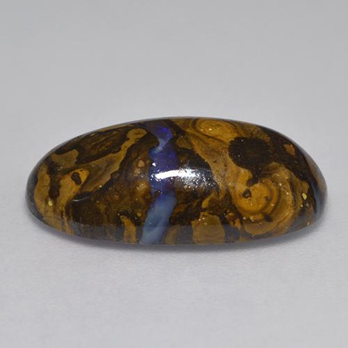 11.31カラットの天然マルチカラーボルダーオパール（20.7×11.7 mm・オーバルカット）